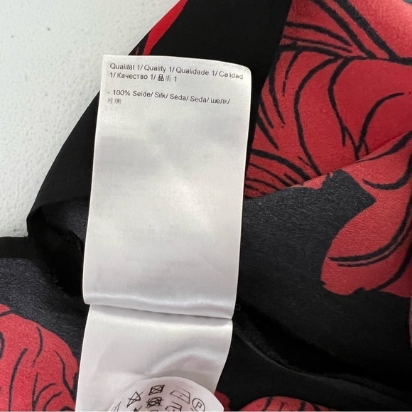 Escada Silk Floral Blouse‎ Womens Small Dark Feminine Gothic Maximalism Elegant - Picture 6 of 6